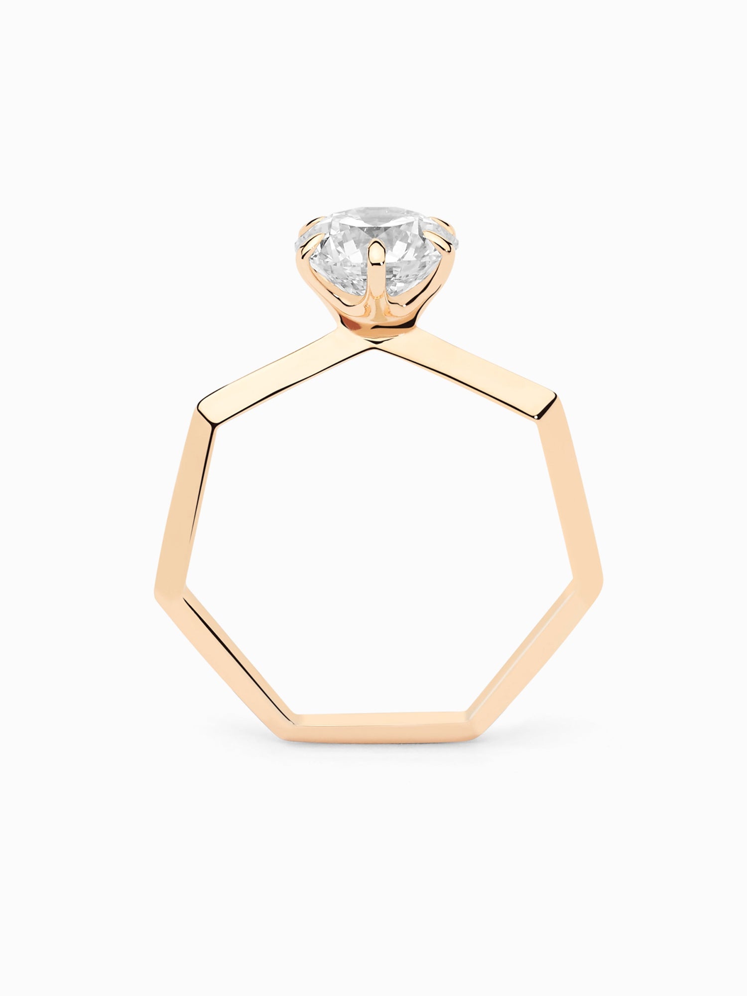 Anell original Roosik de compromís amb diamant natural i ètic