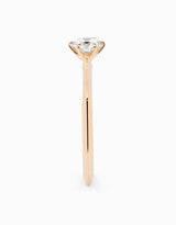 Anell de compromís solitari or rosa i diamant natural