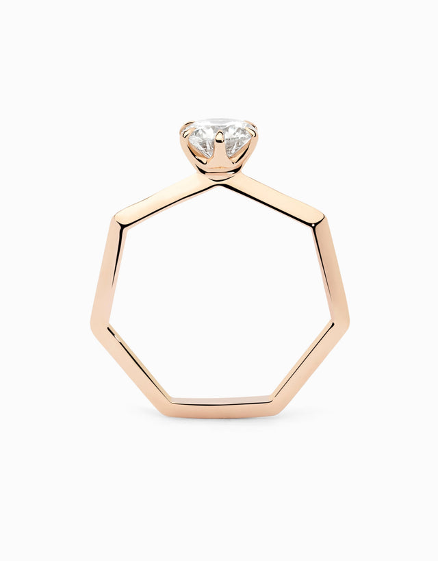 Anell de compromís original amb diamant natural de 0,70ct