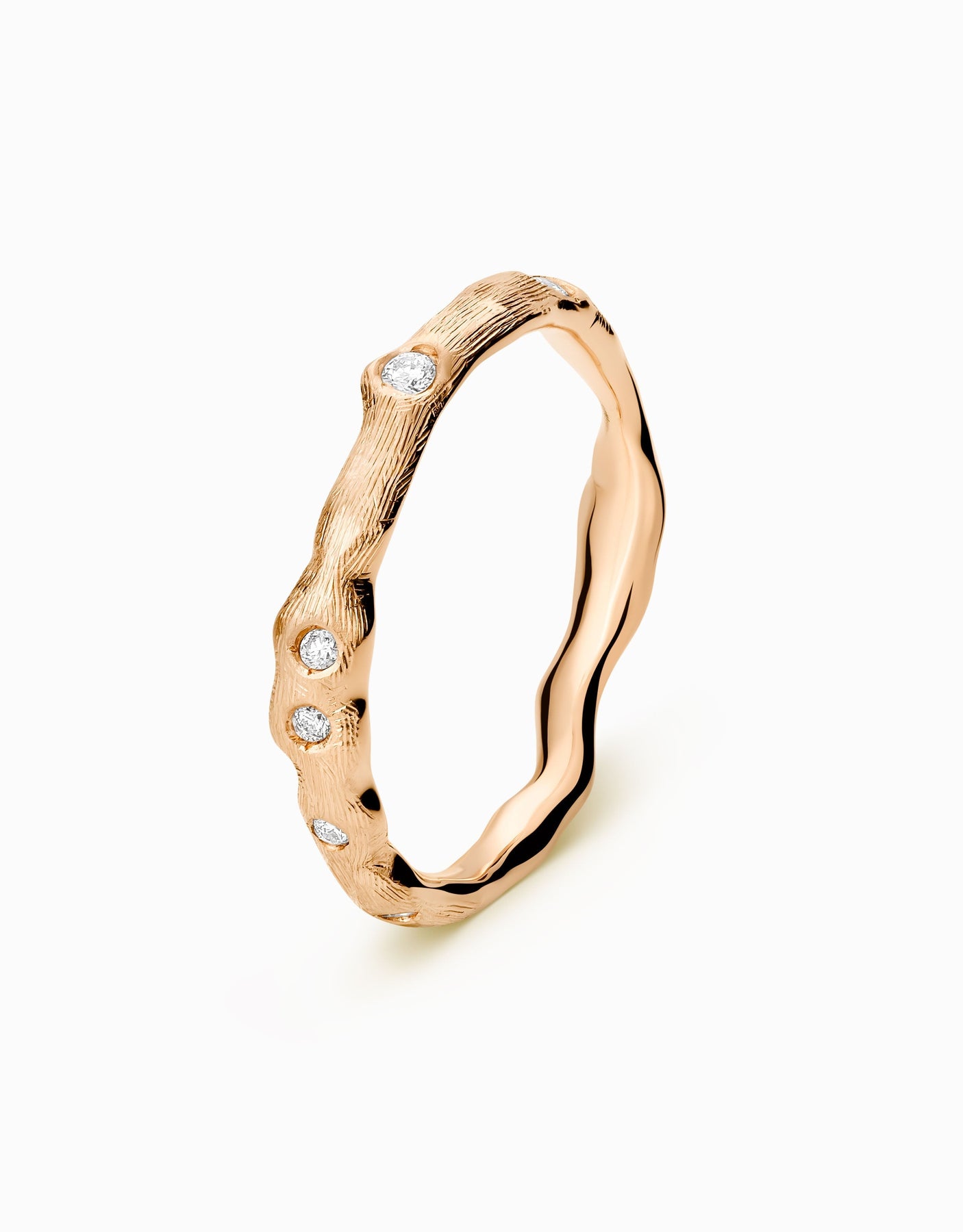 Touramalli Heptalium Gold Ring · Engraved