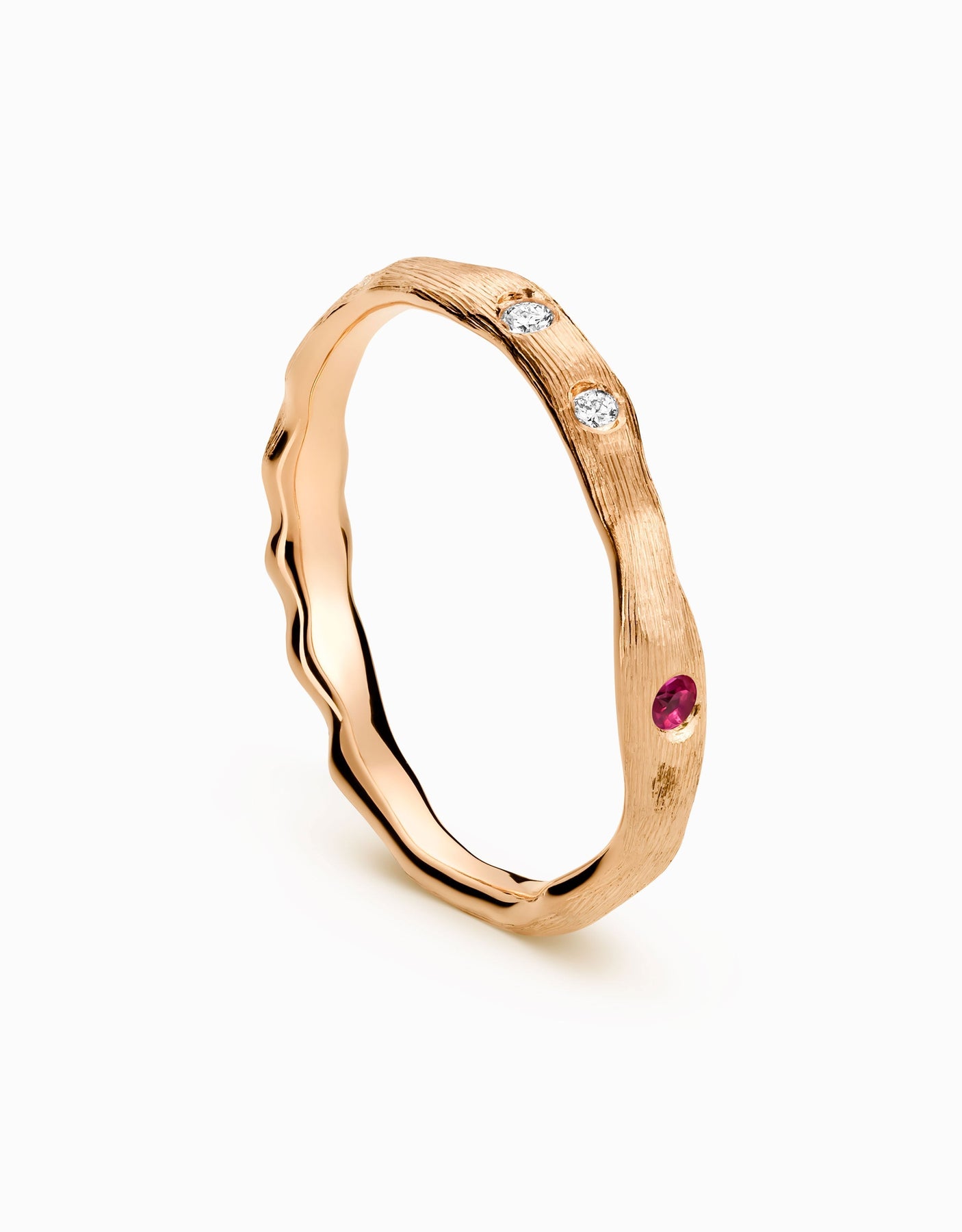 Touramalli Heptalium Gold Ring · Engraved