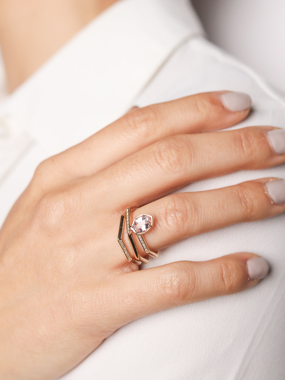 Anillo Helix Morganite · Morganita – Roosik Co