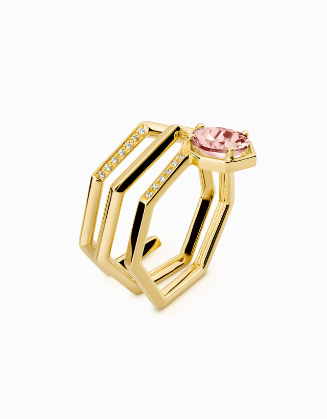 Morganite Helix Ring · Morganite