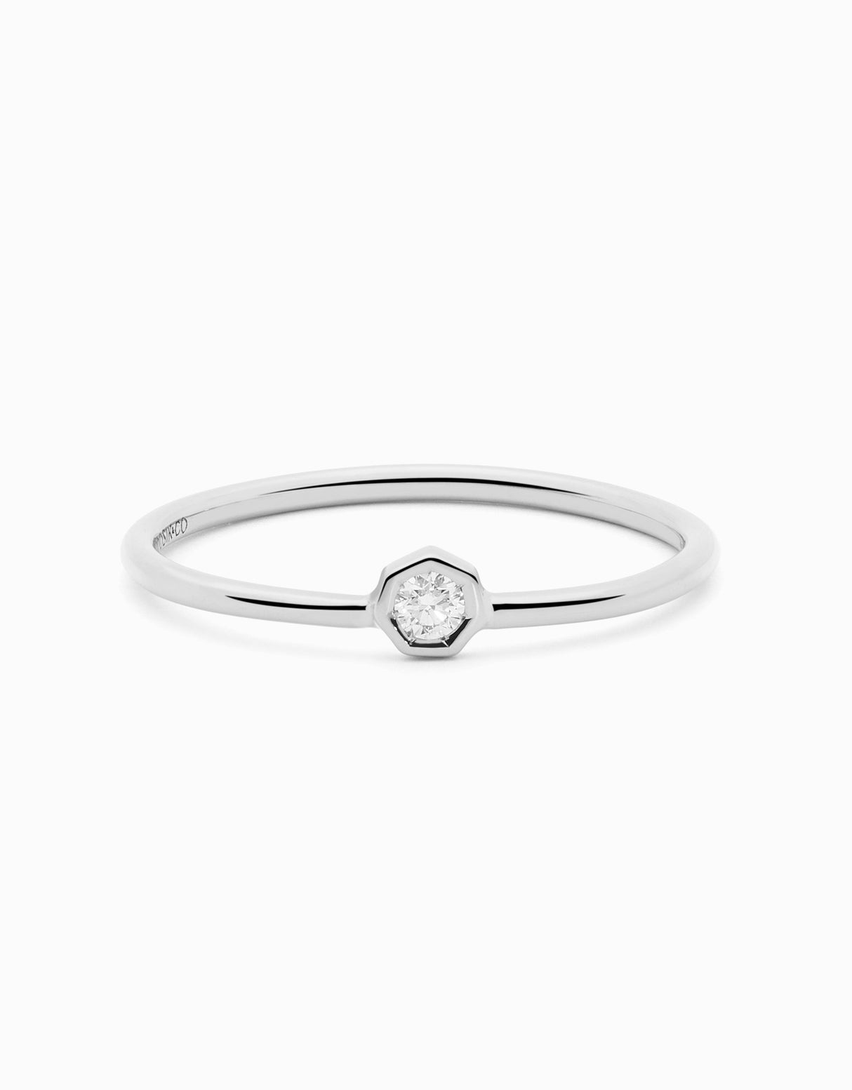 Anell Diamond · Diamant i Or Blanc