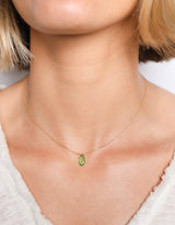 Colgante Leaf Gold · Granate Verde 