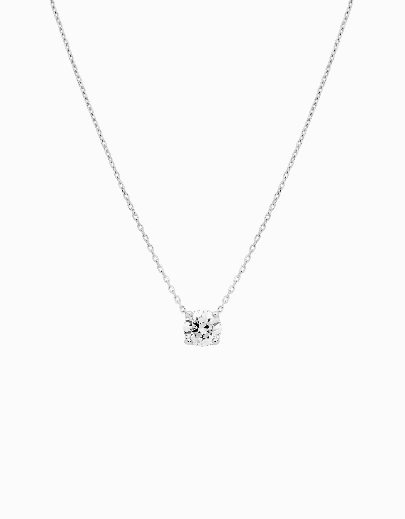White Solitaire pendant · 1 ct