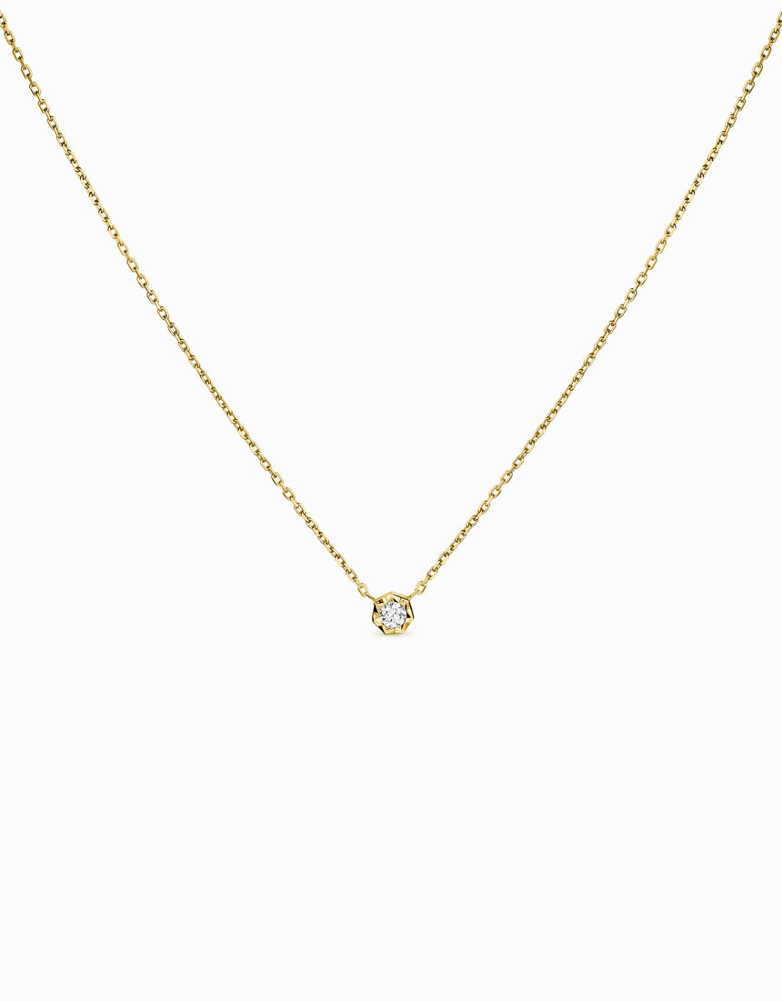 Diamond pendant 0.10ct · Yellow gold