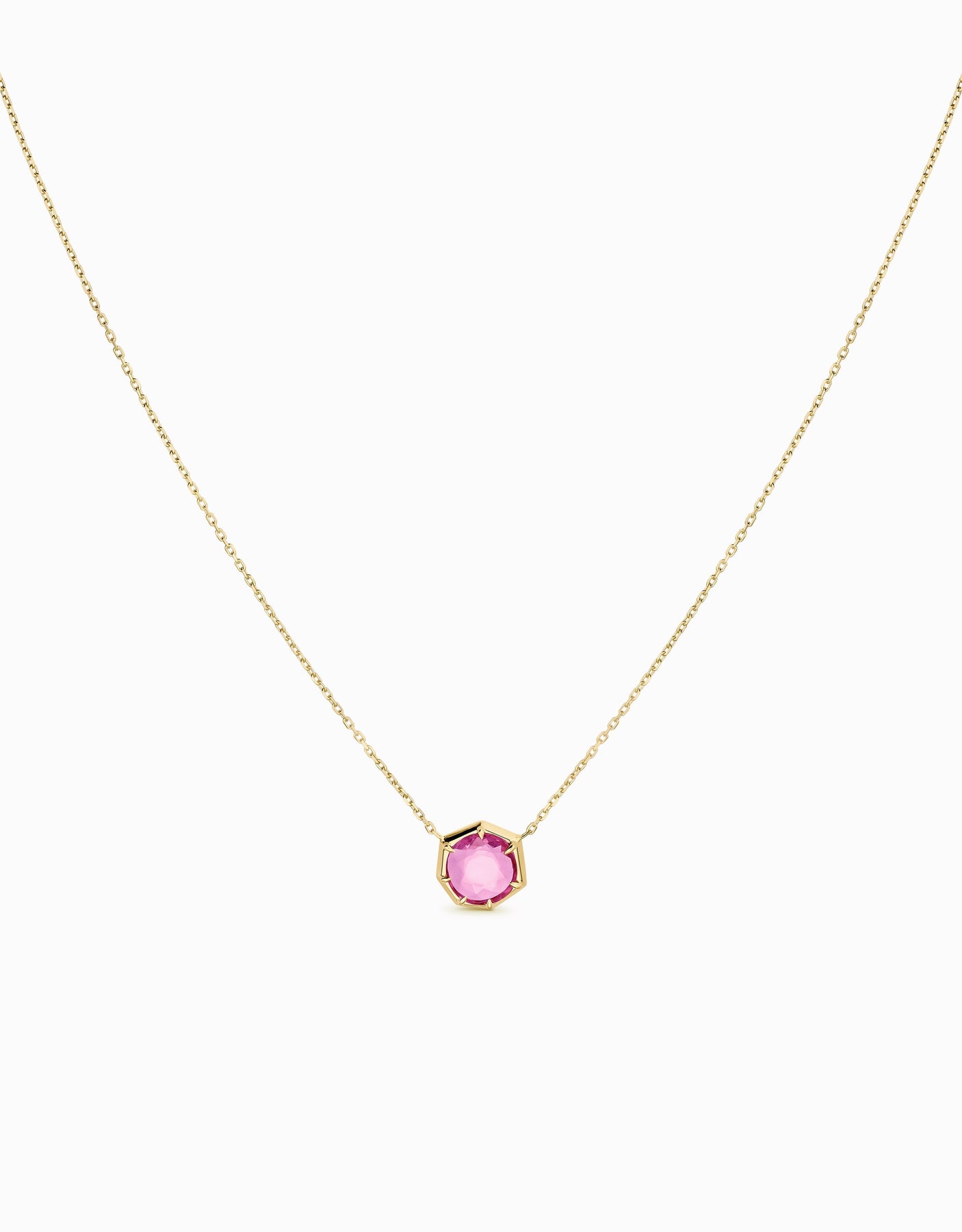 N.91 · Penjoll d'or groc i Safir Rosa