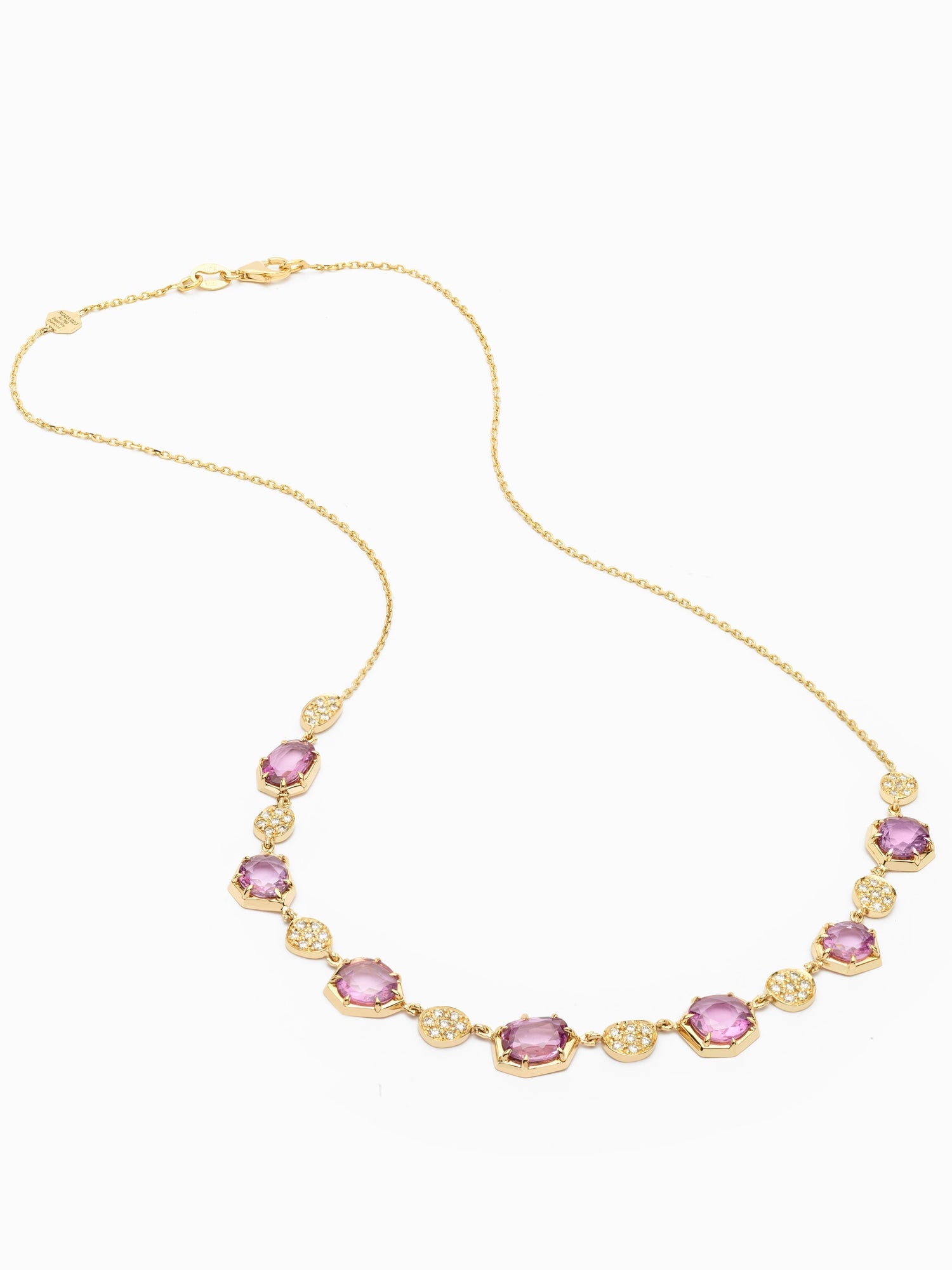 N.35 · Collaret d'or i safirs roses