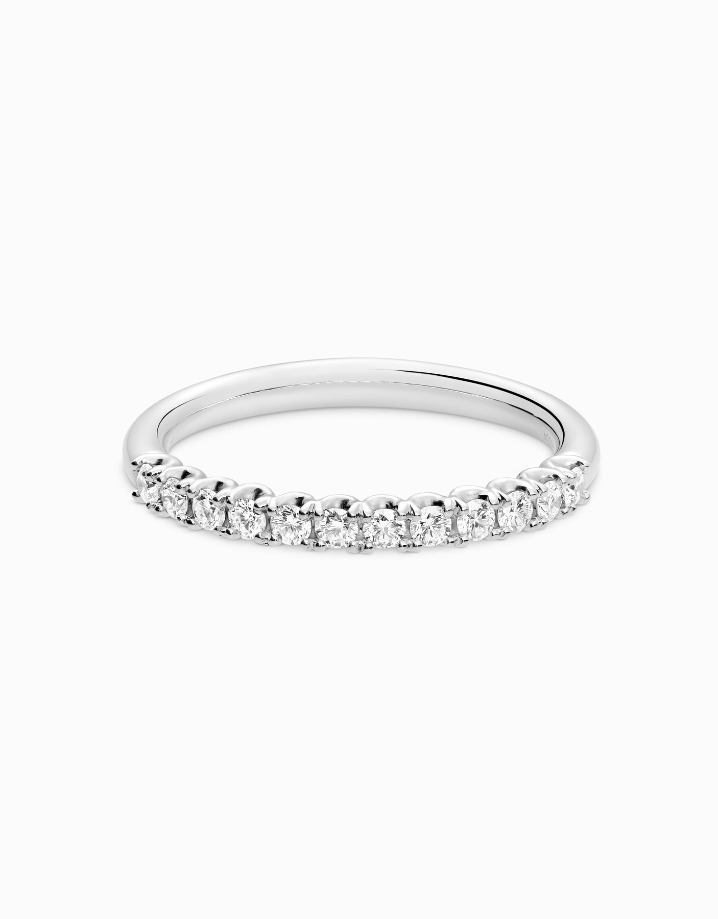 Aliança Half White 12D · 0,33ct