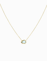 N.93 · Yellow gold and Aquamarine pendant