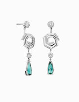 Helix White Earrings · Tourmaline