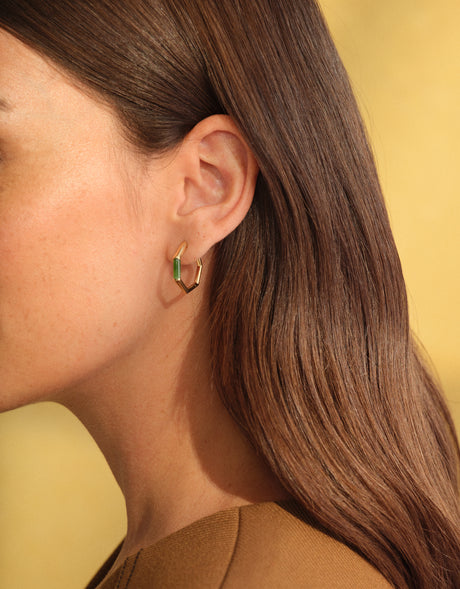 Pendientes de aro HeptaBloom · Gems