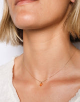 Leaf Pendant · Yellow Sapphire